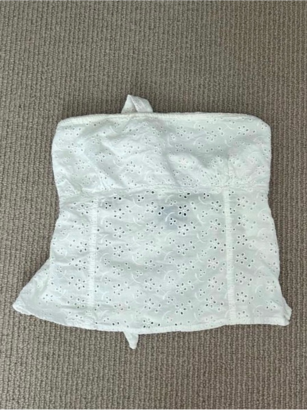 PacSun White Eyelet Strapless Camisole